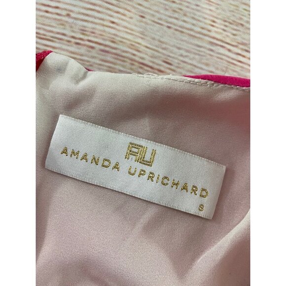 Amanda Uprichard Women's Pink Wayfair Side Stripe Silk Dress - Small - Picture 6 of 10